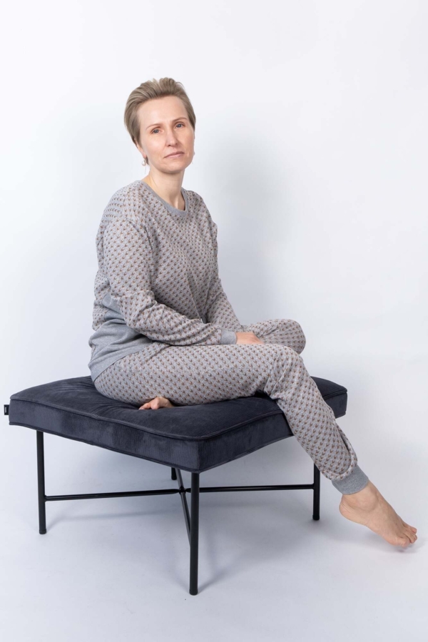 Langærmet Jersey Trøje EDDIE nordisk grå