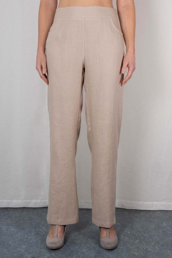 Hør bukser LINEA beige