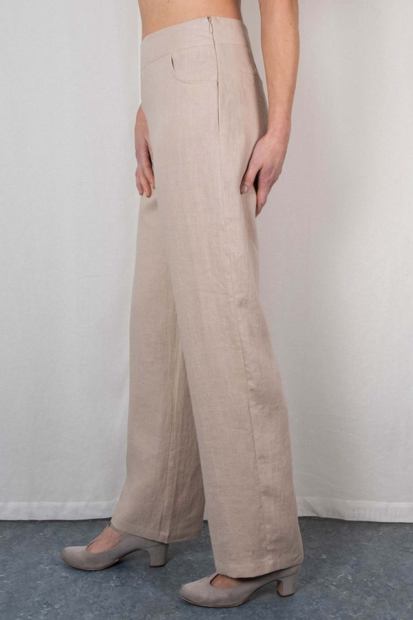 Hør bukser LINEA beige