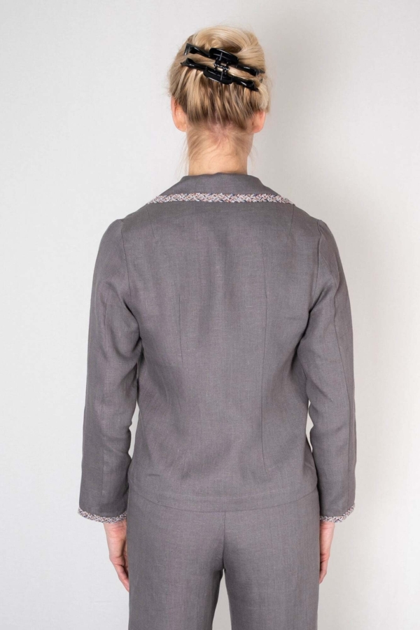 Hør blazer ASTRID antracit