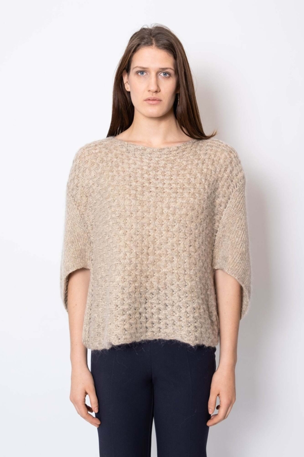 Strik Poncho Vest MIRTHE beige