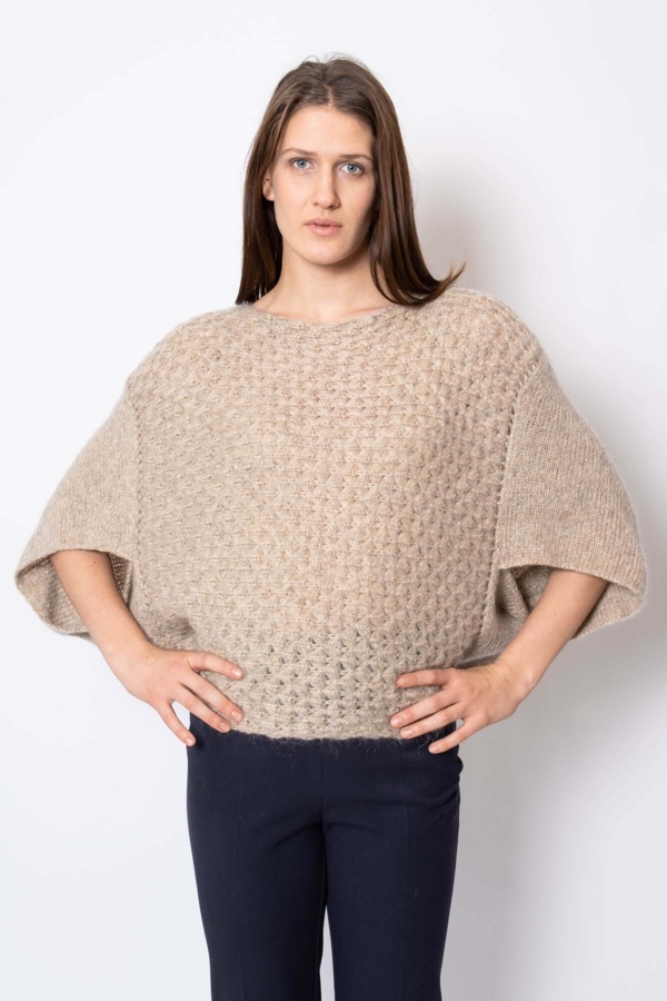 Strik Poncho Vest MIRTHE beige