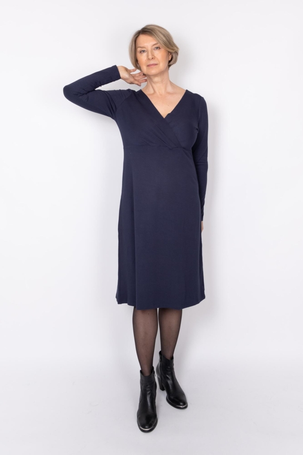 Bambus Jersey Kjole SILVIA mørkeblå