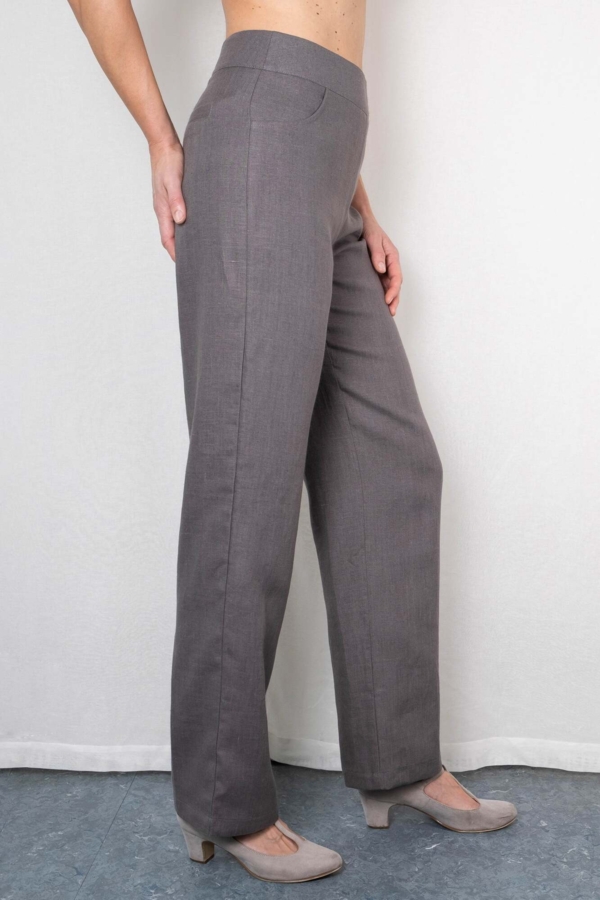 Hør bukser ANABEL antracit