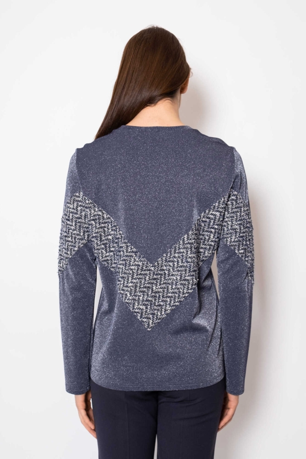 Eksklusiv Langærmet Jersey Trøje QUATTRO sølv blå