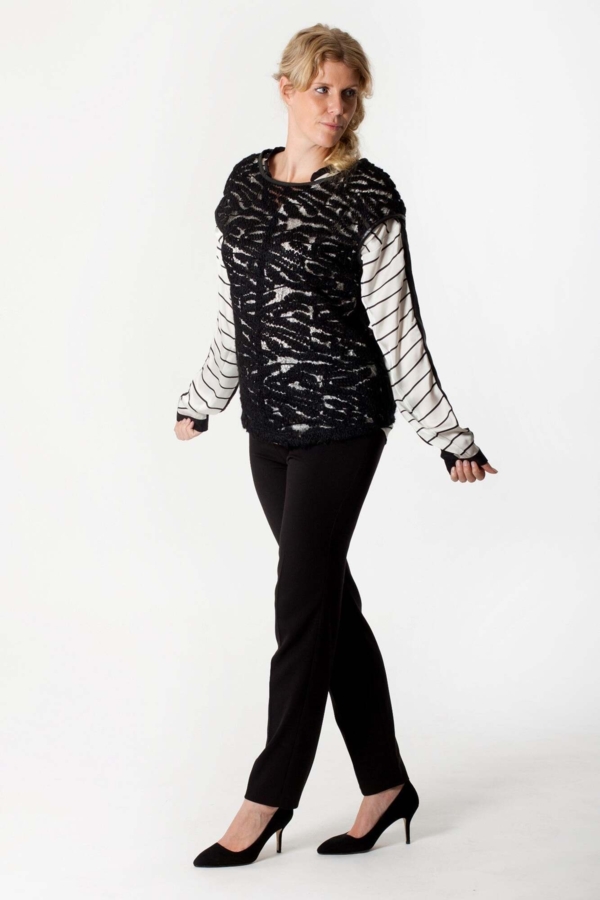 Sort Grov Blondevævet Top LILY FAITH