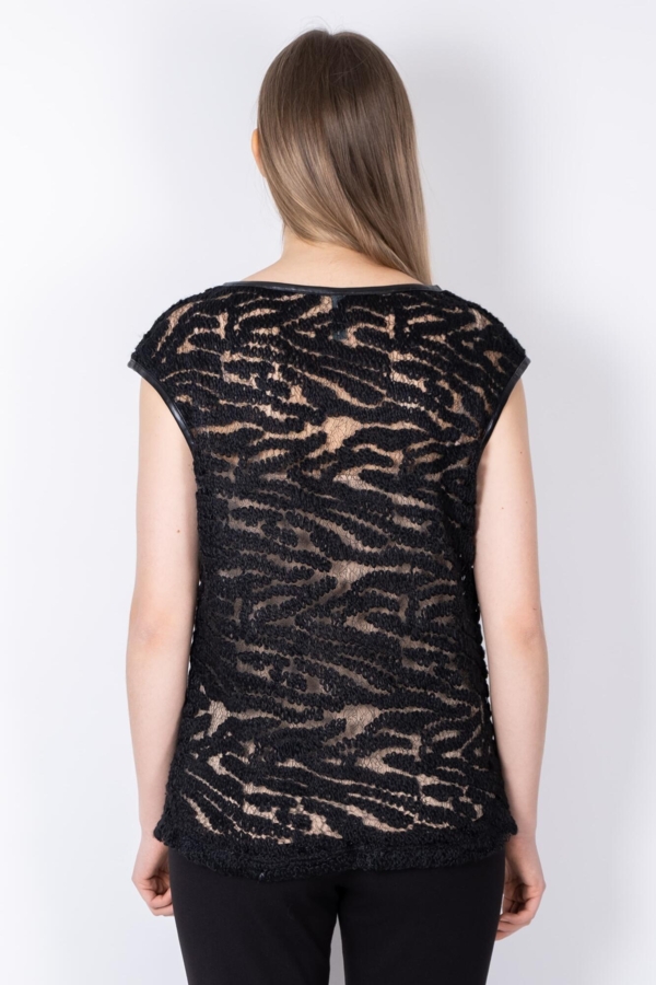 Sort Grov Blondevævet Top LILY FAITH