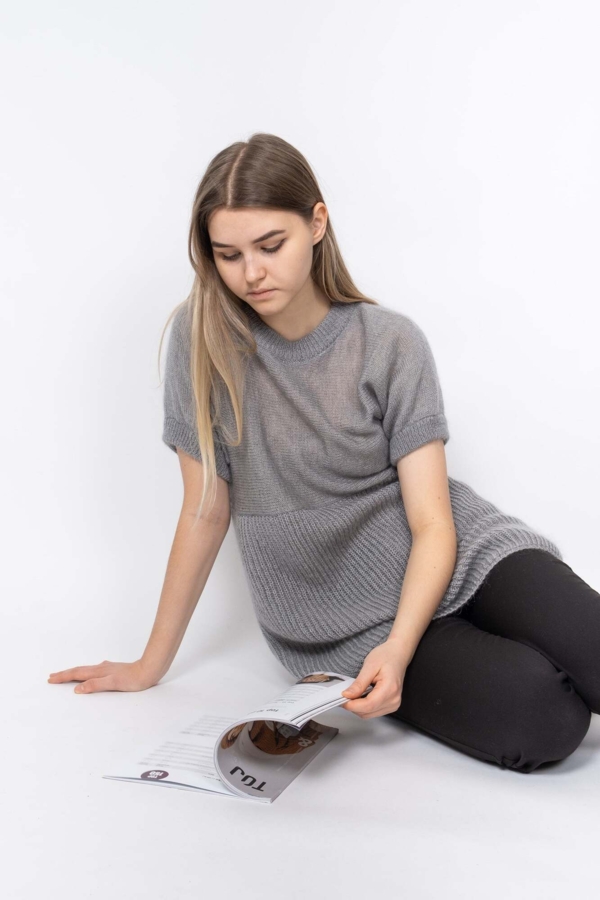 Strik Top Tunika LESPRESSO grå