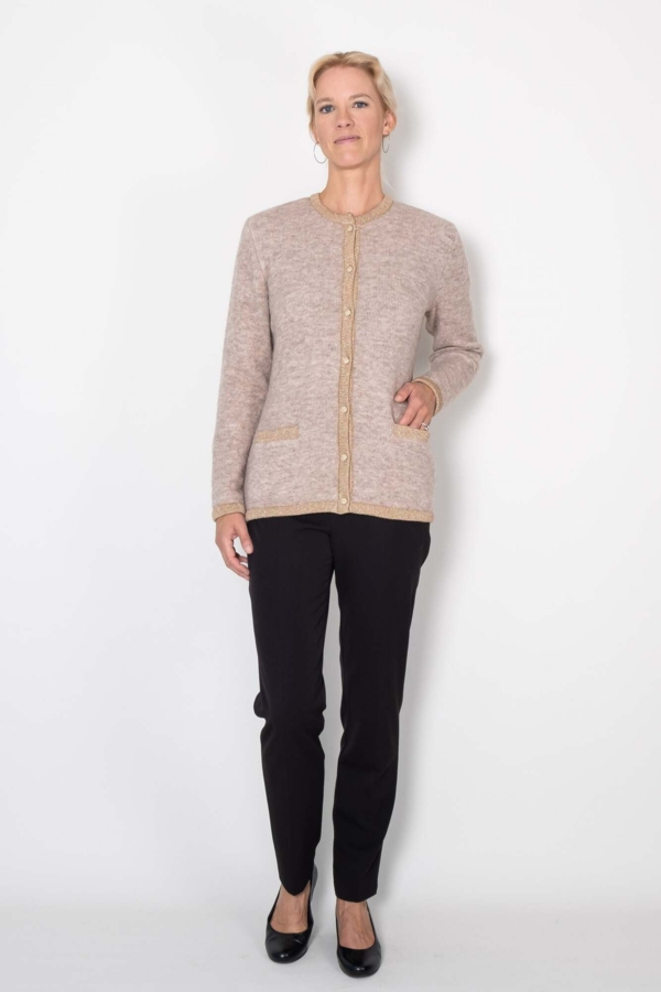 Klassisk Strik CARDIGAN beige