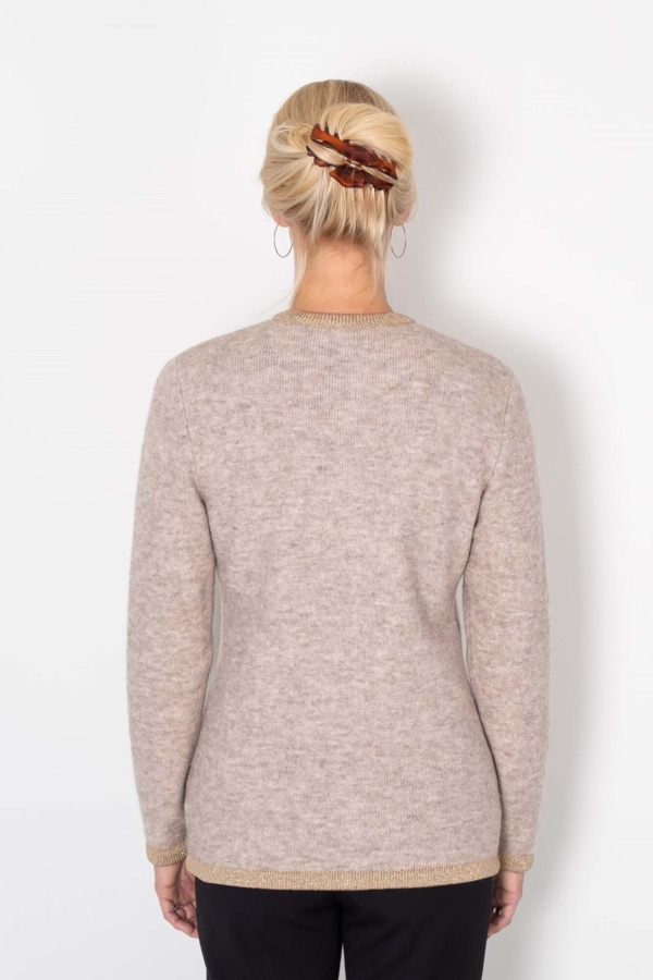 Klassisk Strik CARDIGAN beige