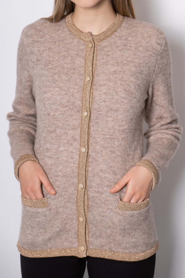 Klassisk Strik CARDIGAN beige