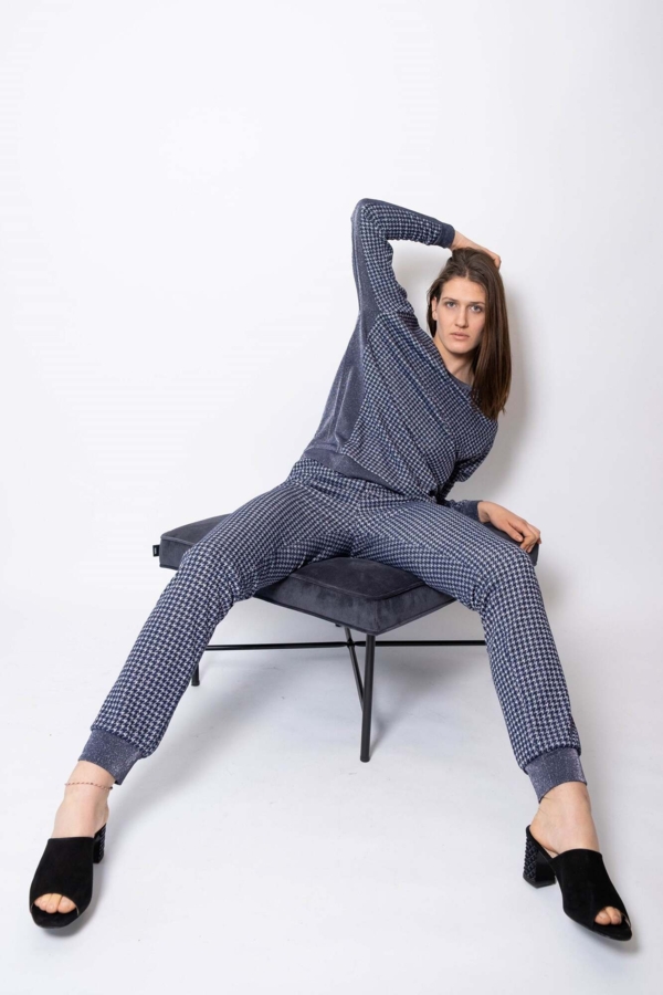 Langærmet Jersey Trøje EDDIE mørkeblå