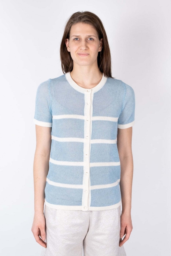 GABRIELLE STRIK CARDIGAN himmelblå