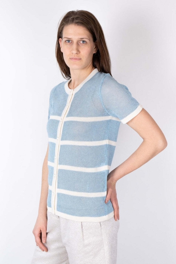 GABRIELLE STRIK CARDIGAN himmelblå