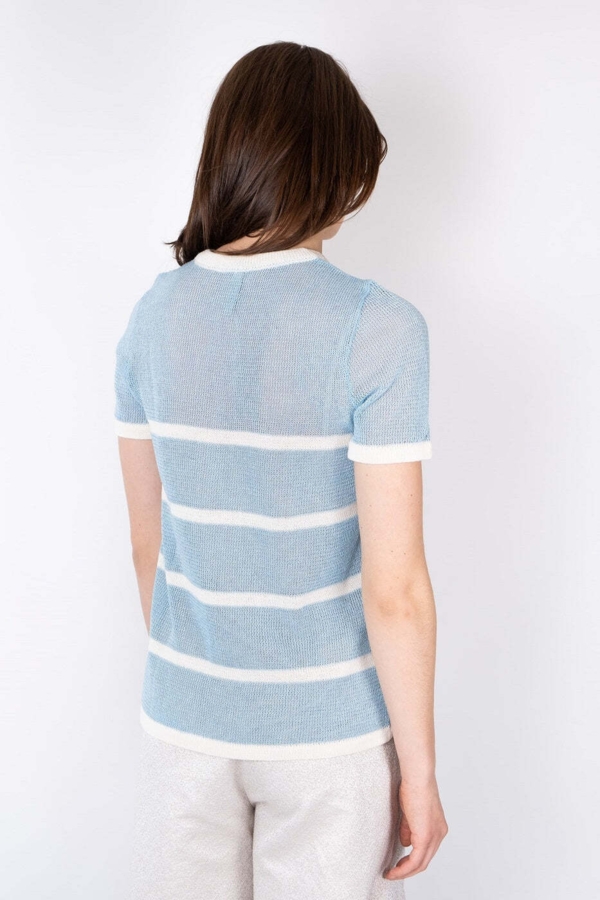 GABRIELLE STRIK CARDIGAN himmelblå