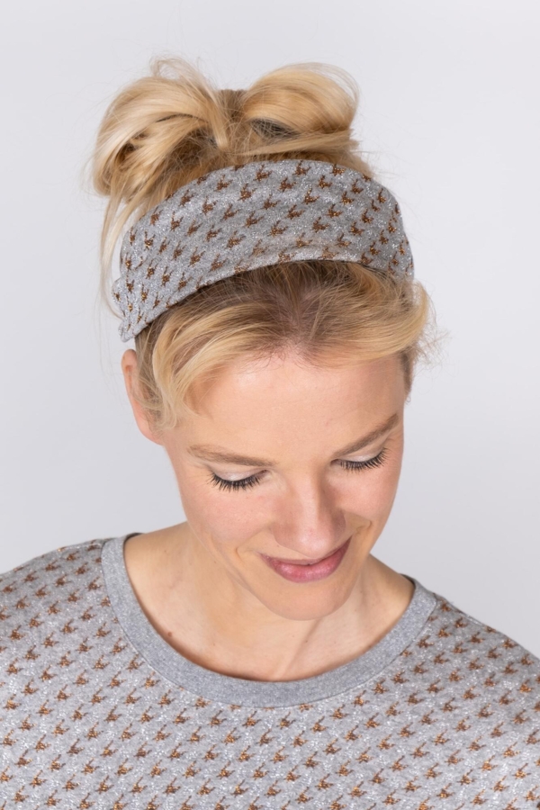 Bæredygtigt hårbånd lysegrå