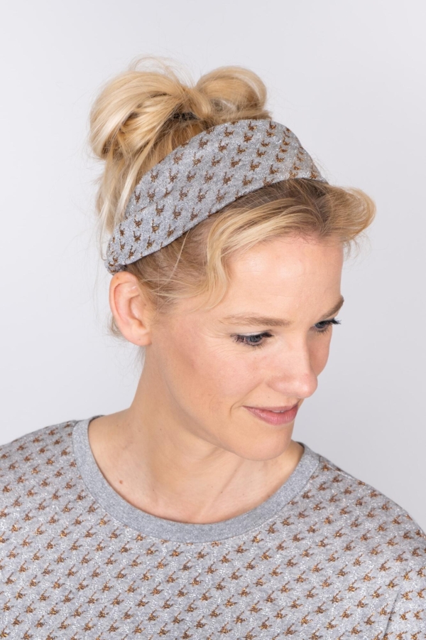 Bæredygtigt hårbånd lysegrå