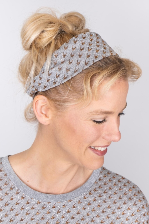 Bæredygtigt hårbånd lysegrå