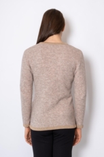 KLASSISK STRIK V-CARDIGAN beige