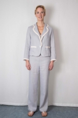 Hør blazer GRITT lysegrå