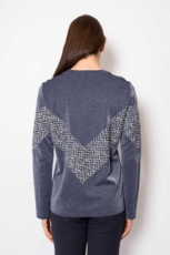 Eksklusiv Langærmet Jersey Trøje QUATTRO sølv blå