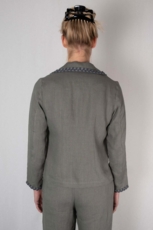 Hør blazer OLIVIA olivengrøn