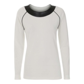 Langærmet Jersey Top EMMA  råhvid