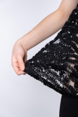 Sort Grov Blondevævet Top LILY FAITH