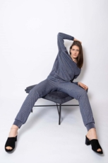 Langærmet Jersey Trøje EDDIE mørkeblå