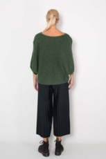 Strik Poncho Vest GREEN flaskegrøn