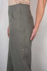 Hør bukser ODA olivengrøn