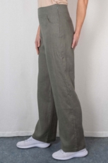 Hør bukser ODA olivengrøn