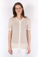 JACQUARD STRIK CARDIGAN råhvid