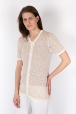 JACQUARD STRIK CARDIGAN råhvid