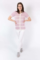 GABRIELLE STRIK CARDIGAN rose