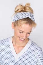 Bæredygtig hårbånd TURBAN sølvhvid