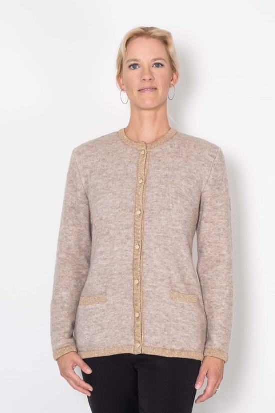 Klassisk Strik CARDIGAN beige